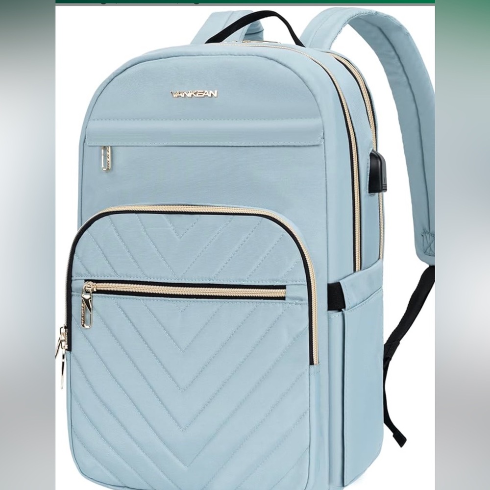 Light Blue Backpack — New with tags — 15.6 laptop